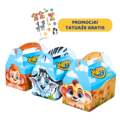 Happy Menu Mix, 3 wzory /1,28 L /180 szt. + 80 szt. tatuaży GRATIS